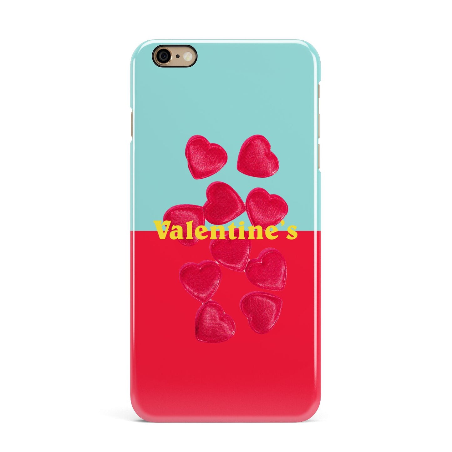 Valentines Sweets iPhone 6 Plus 3D Snap Case on Gold Phone