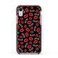Vampire Bite Me Apple iPhone XR Impact Case Black Edge on Silver Phone