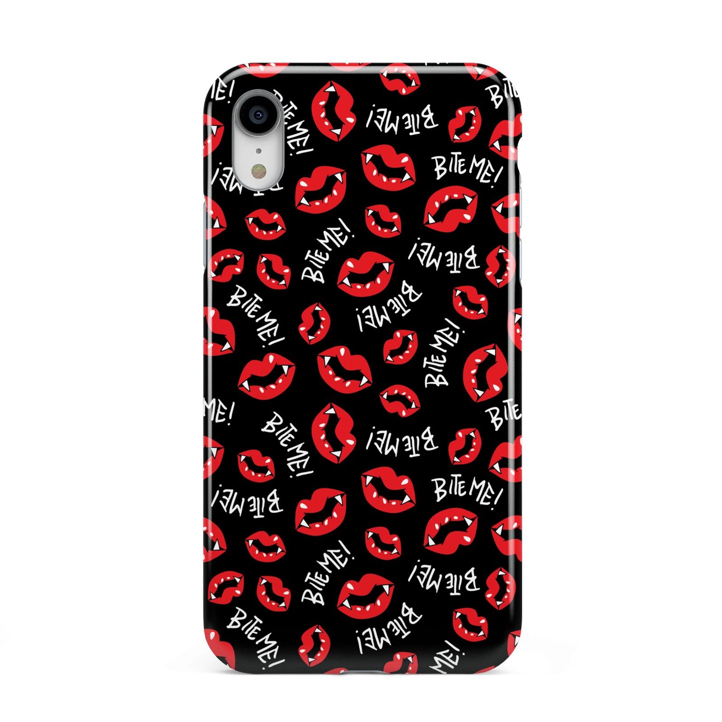 Vampire Bite Me Apple iPhone XR White 3D Tough Case