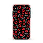 Vampire Bite Me Apple iPhone Xs Impact Case Pink Edge on Black Phone
