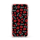 Vampire Bite Me Apple iPhone Xs Max Impact Case Pink Edge on Silver Phone