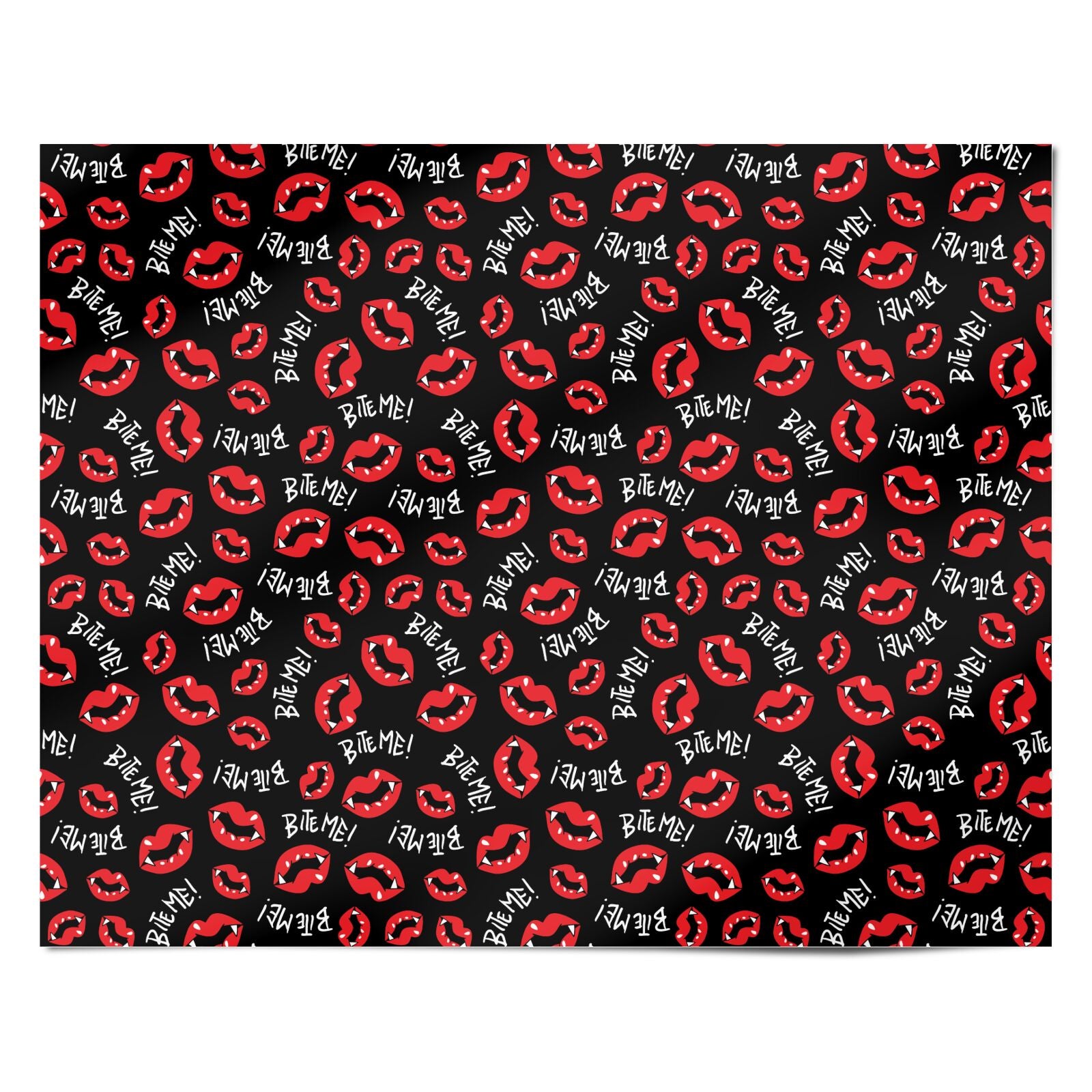 Vampire Bite Me Personalised Wrapping Paper Alternative