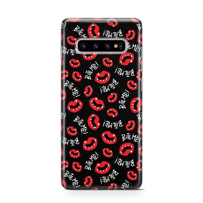 Vampire Bite Me Samsung Galaxy S10 Case