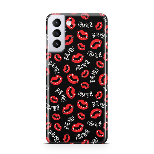 Vampire Bite Me Samsung S21 Plus Phone Case