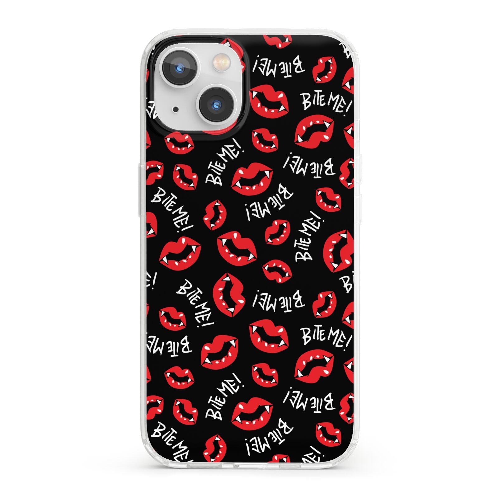Vampire Bite Me iPhone 13 Clear Bumper Case