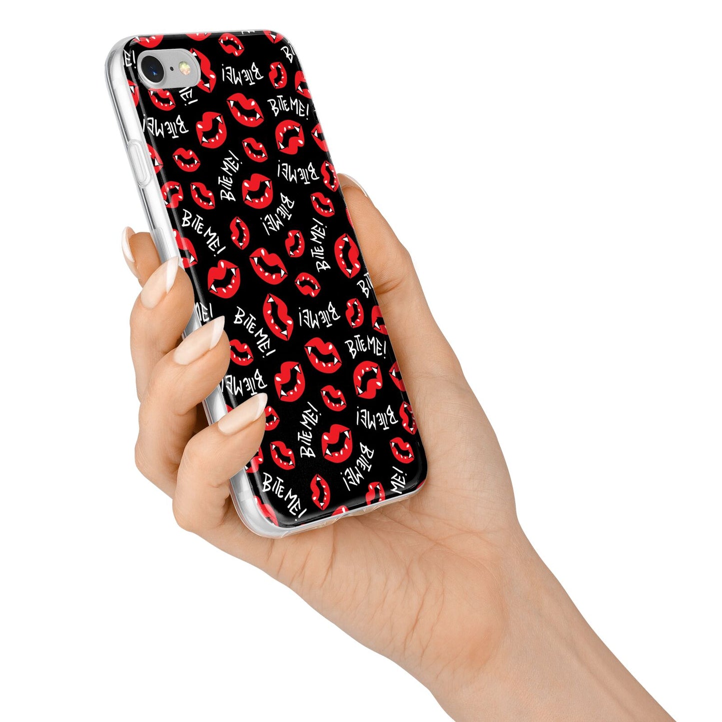 Vampire Bite Me iPhone 7 Bumper Case on Silver iPhone Alternative Image