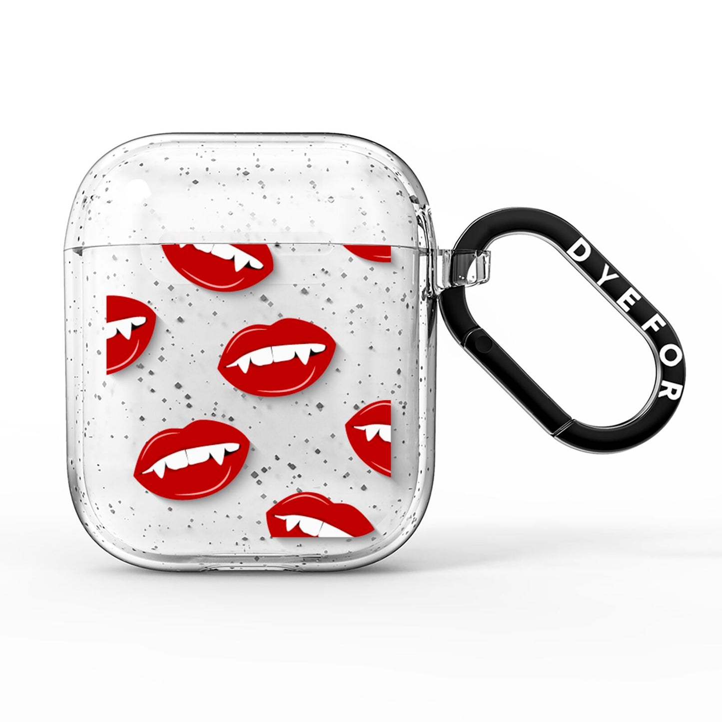 Vampire Fangs with Transparent Background AirPods Glitter Case
