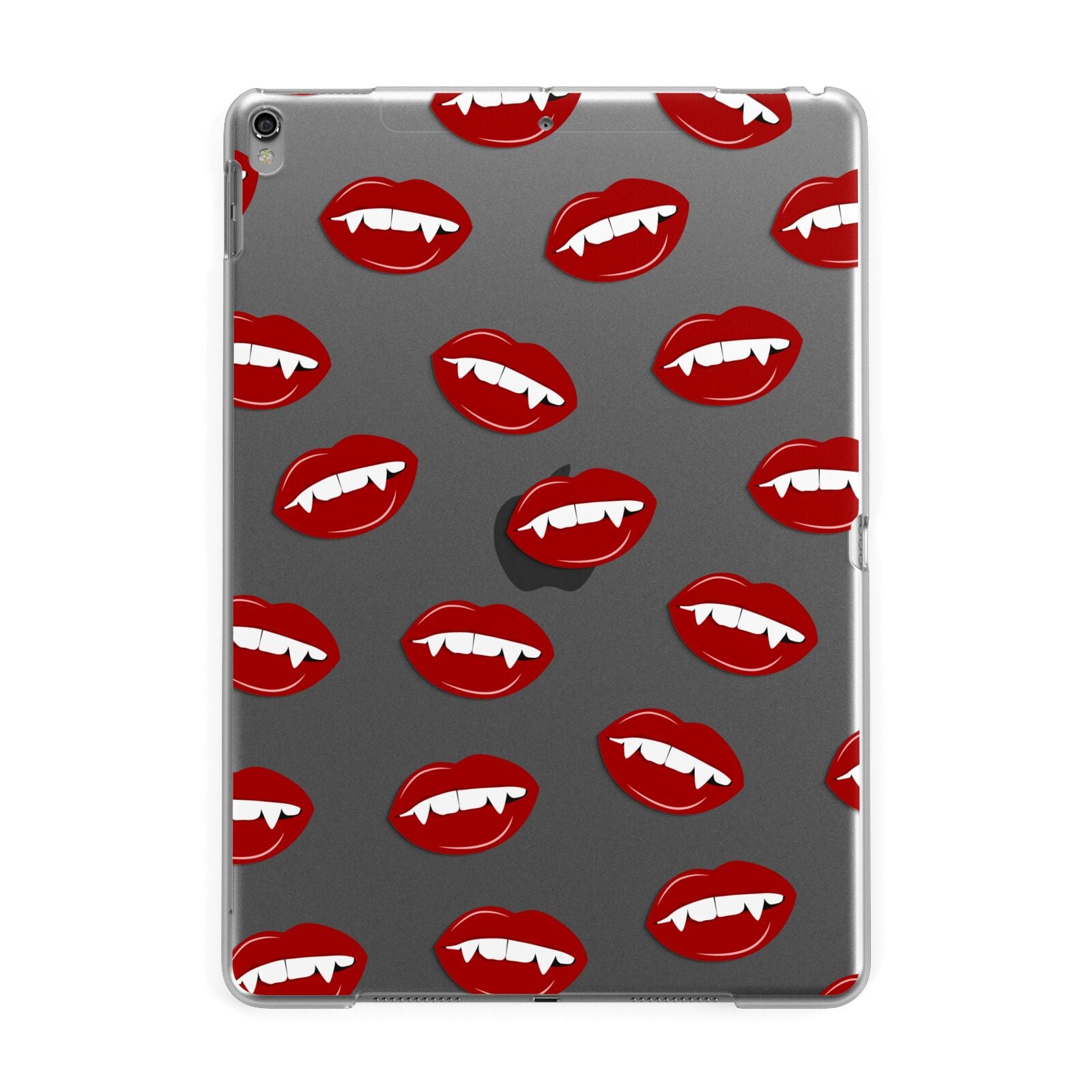 Vampire Fangs with Transparent Background Apple iPad Grey Case