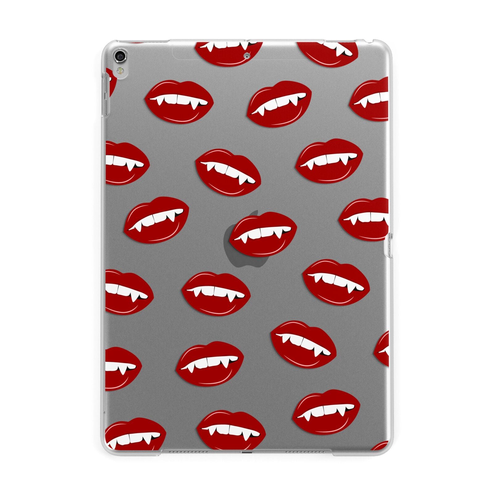 Vampire Fangs with Transparent Background Apple iPad Silver Case