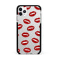 Vampire Fangs with Transparent Background Apple iPhone 11 Pro Max in Silver with Black Impact Case