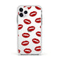 Vampire Fangs with Transparent Background Apple iPhone 11 Pro in Silver with White Impact Case