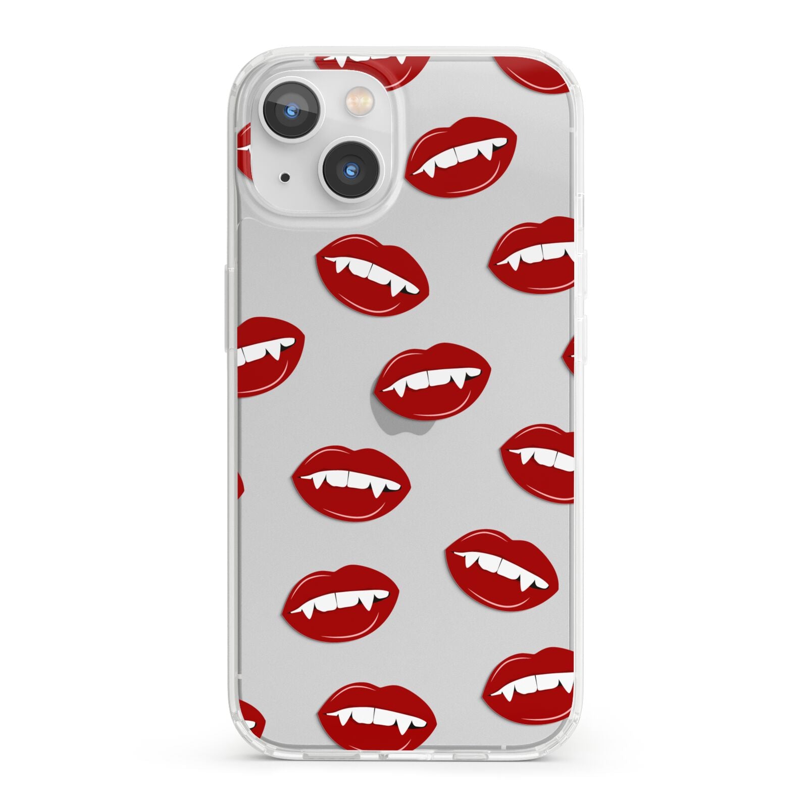 Vampire Fangs with Transparent Background iPhone 13 Clear Bumper Case