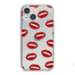 Vampire Fangs with Transparent Background iPhone 13 Mini TPU Impact Case with White Edges