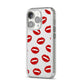 Vampire Fangs with Transparent Background iPhone 14 Pro Clear Tough Case Silver Angled Image