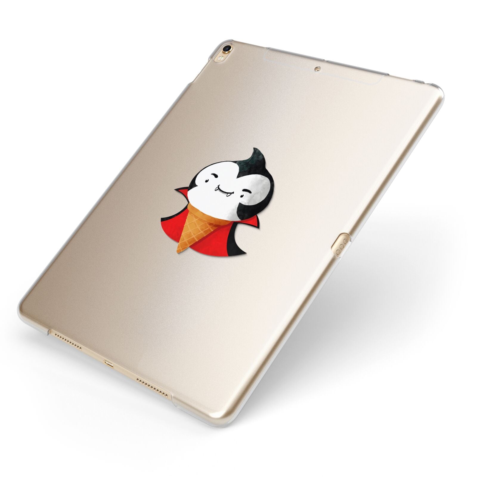 Vampire Ice Cream Apple iPad Case on Gold iPad Side View