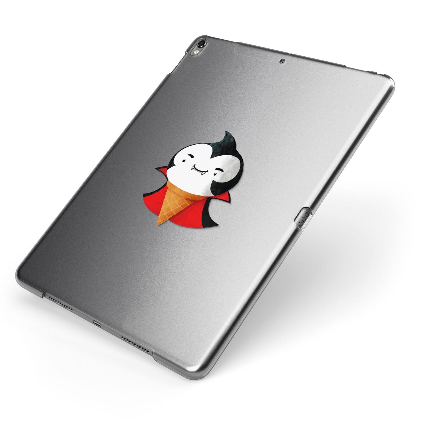 Vampire Ice Cream Apple iPad Case on Grey iPad Side View