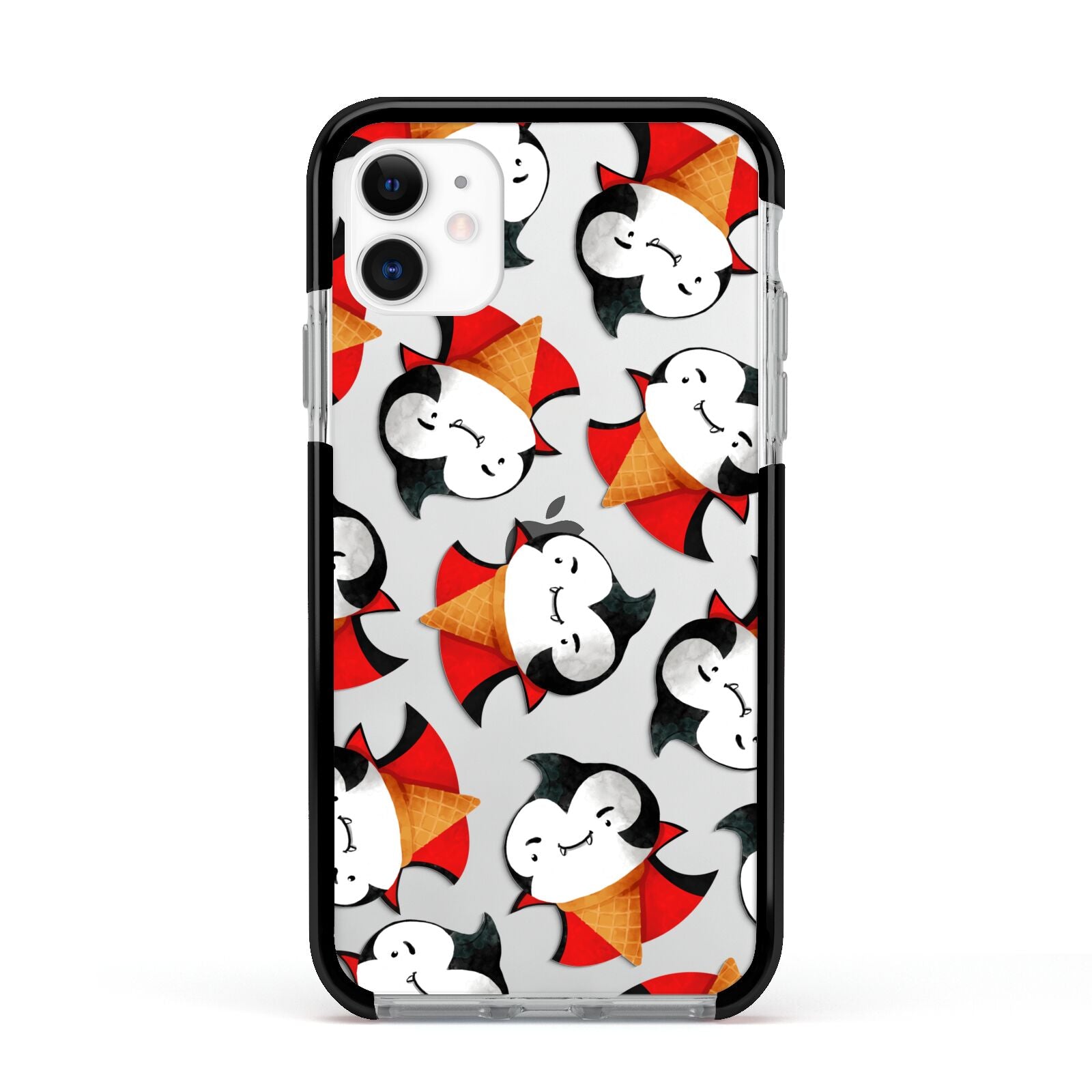 Vampire Ice Cream Apple iPhone 11 in White with Black Impact Case