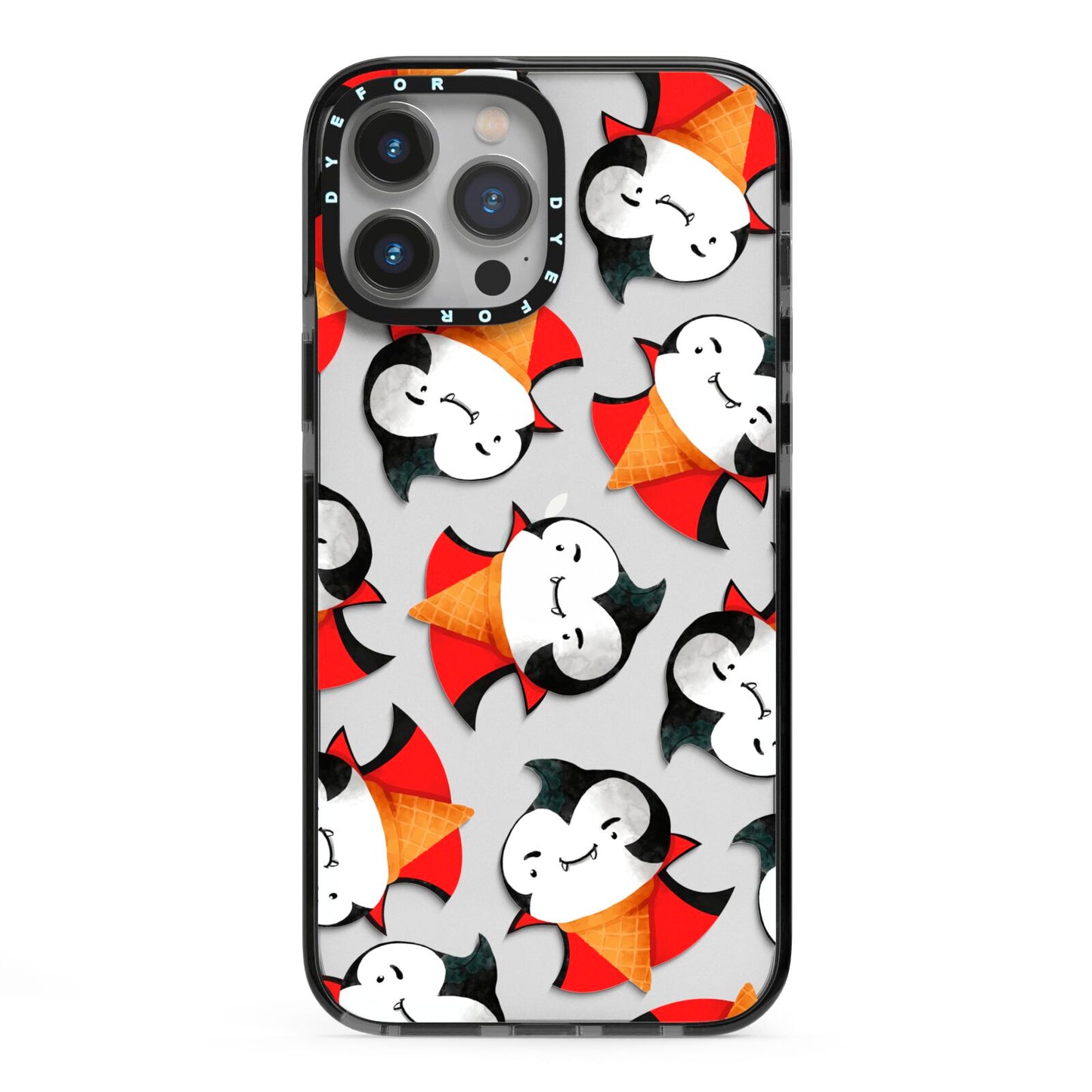 Vampire Ice Cream iPhone 13 Pro Max Black Impact Case on Silver phone