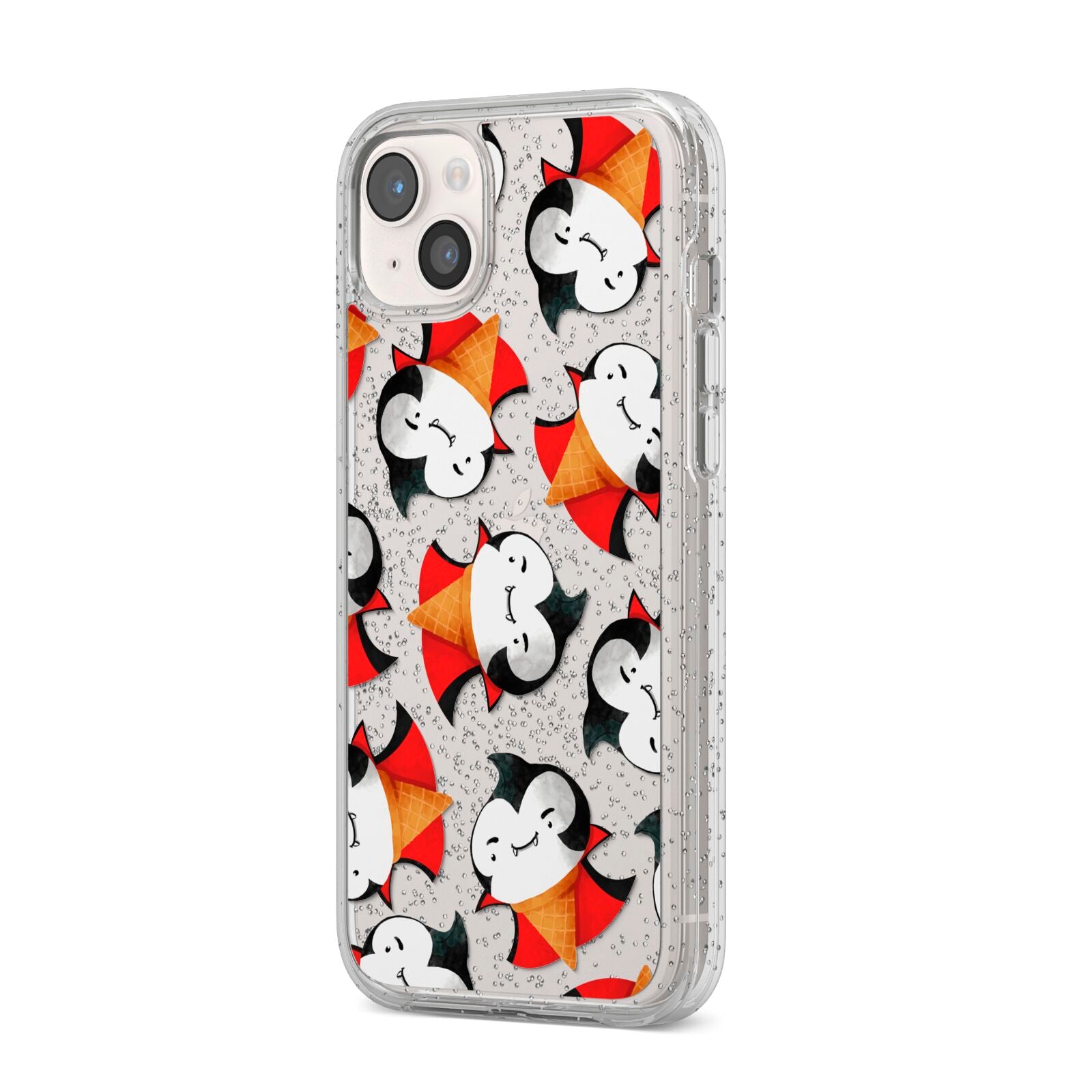 Vampire Ice Cream iPhone 14 Plus Glitter Tough Case Starlight Angled Image