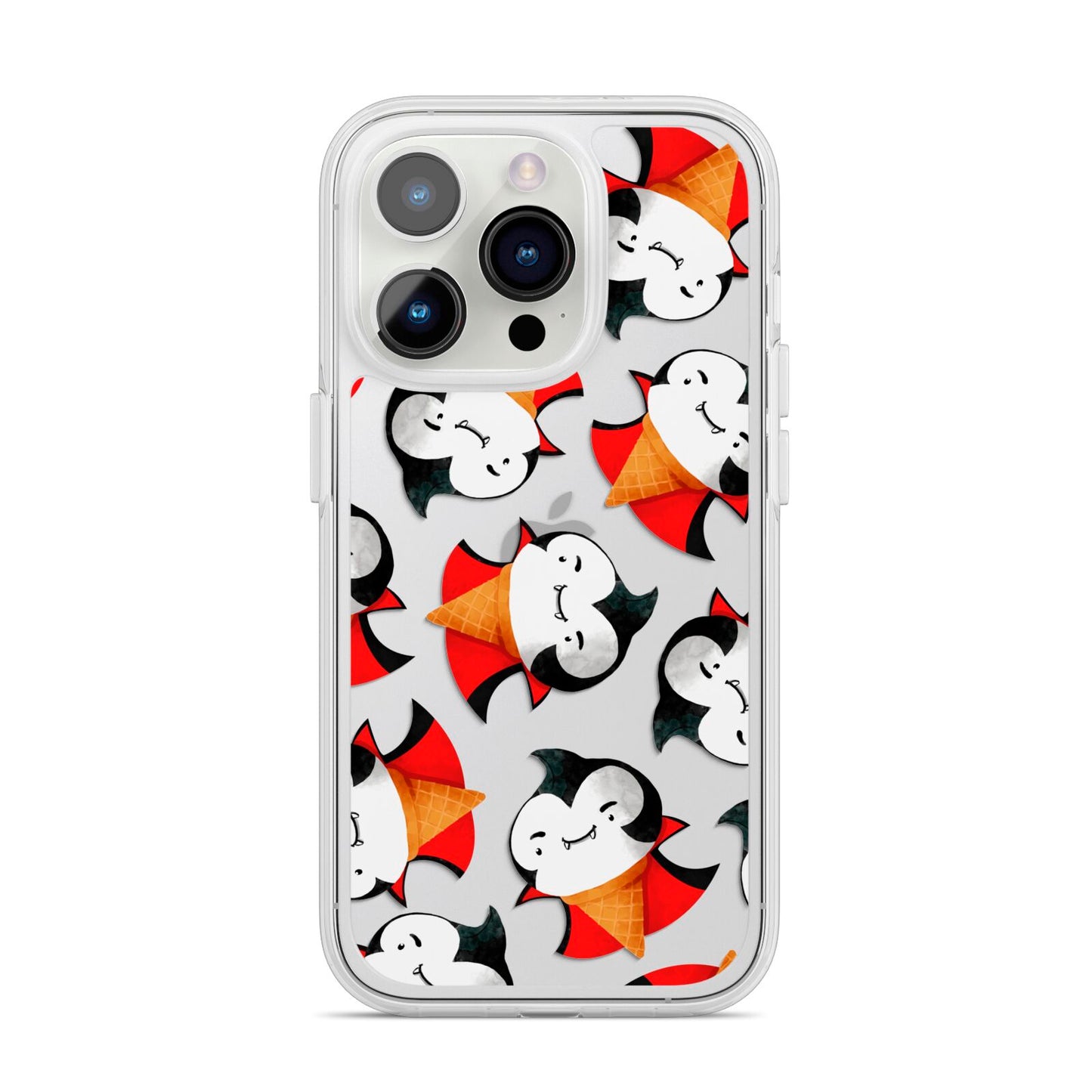 Vampire Ice Cream iPhone 14 Pro Clear Tough Case Silver
