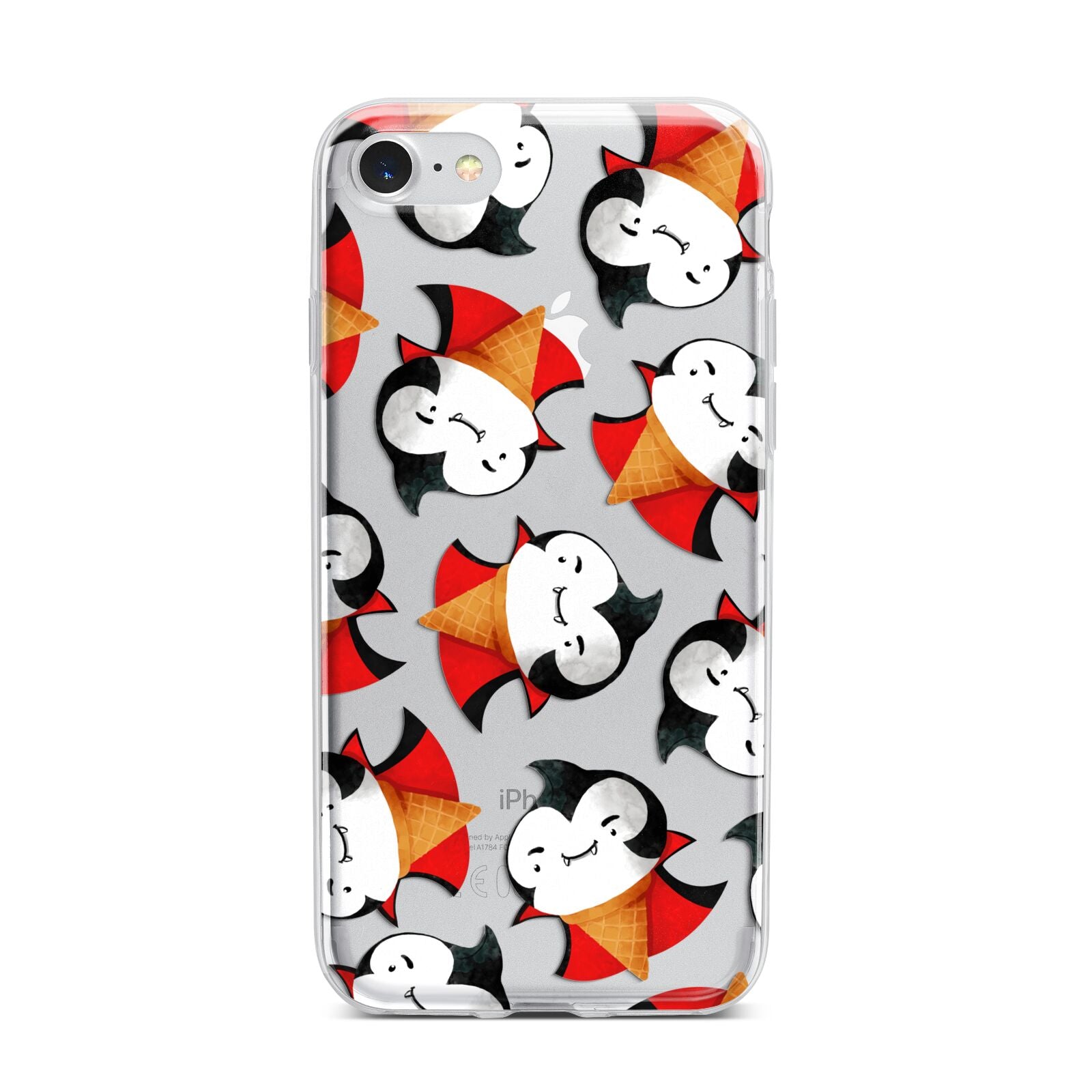 Vampire Ice Cream iPhone 7 Bumper Case on Silver iPhone