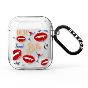 Vampire Illustrations and Catchphrases AirPods Case
