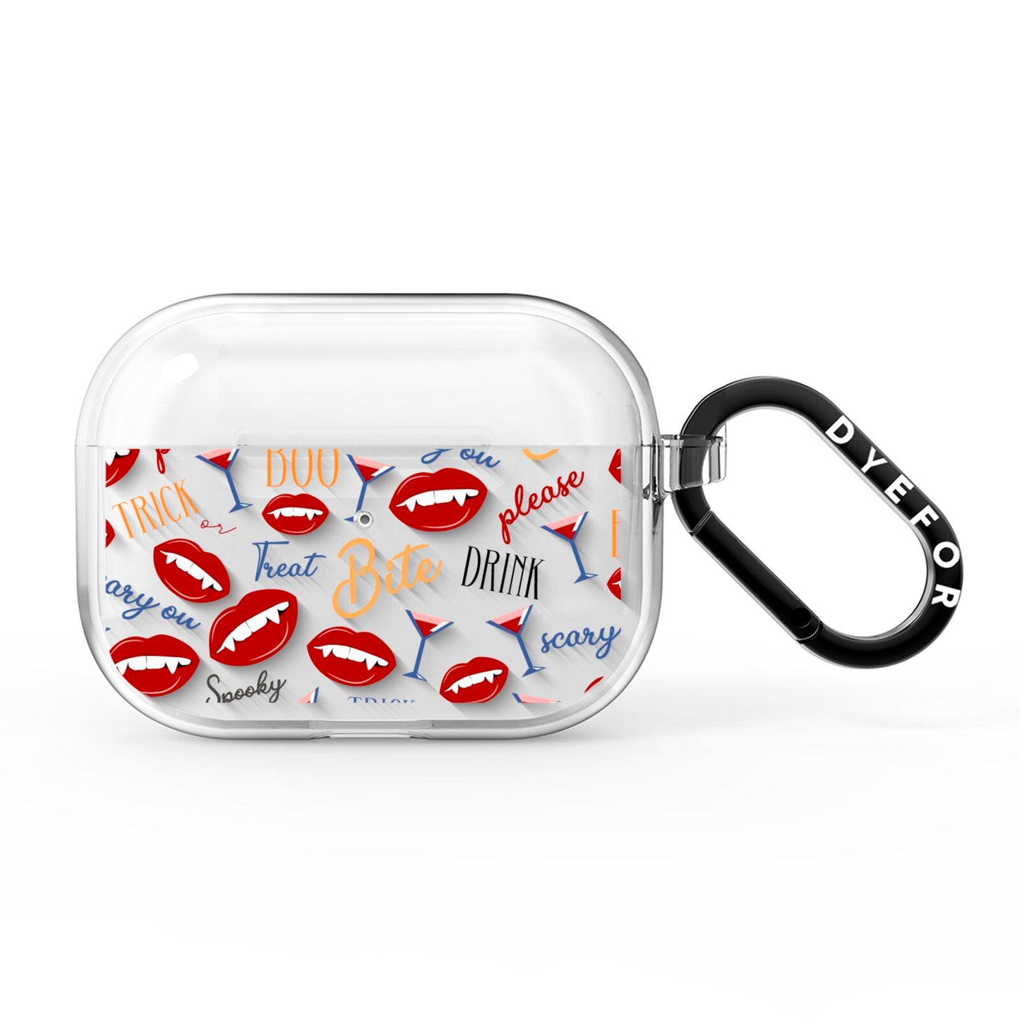 Vampire Illustrations and Catchphrases AirPods Pro Clear Case