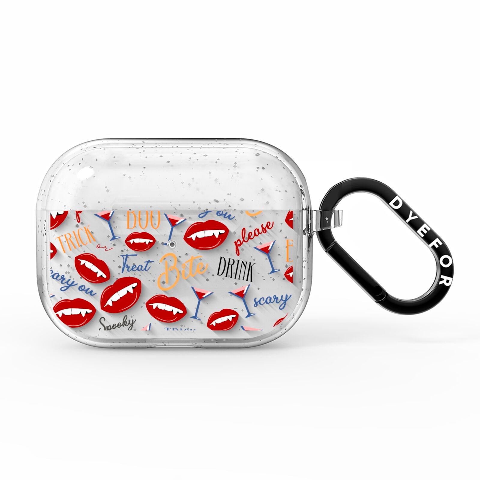 Vampire Illustrations and Catchphrases AirPods Pro Glitter Case
