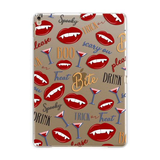 Vampire Illustrations and Catchphrases Apple iPad Gold Case