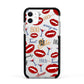 Vampire Illustrations and Catchphrases Apple iPhone 11 in White with Black Impact Case