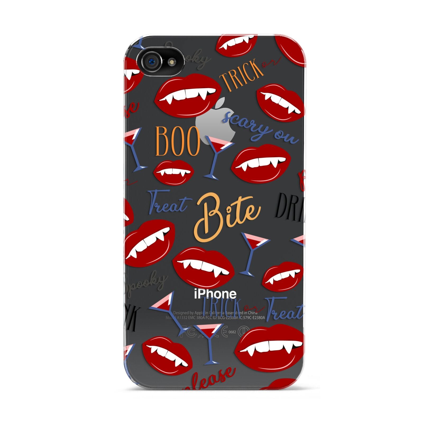 Vampire Illustrations and Catchphrases Apple iPhone 4s Case