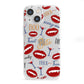 Vampire Illustrations and Catchphrases iPhone 13 Mini Clear Bumper Case