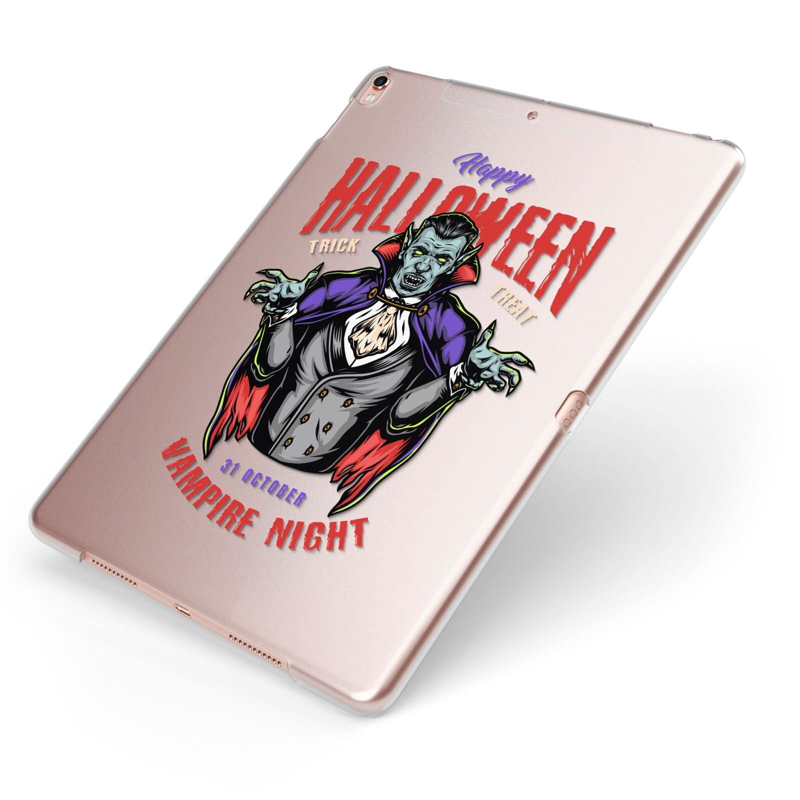 Vampire Night Apple iPad Case on Rose Gold iPad Side View