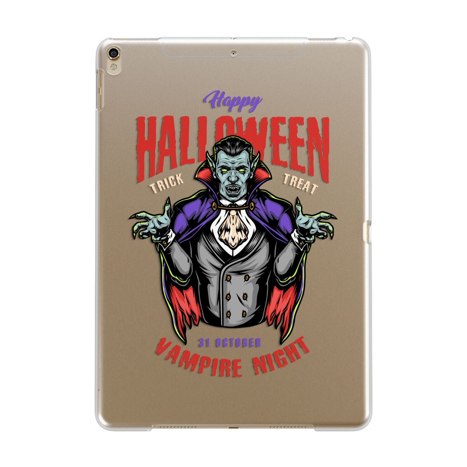 Vampire Night Apple iPad Gold Case