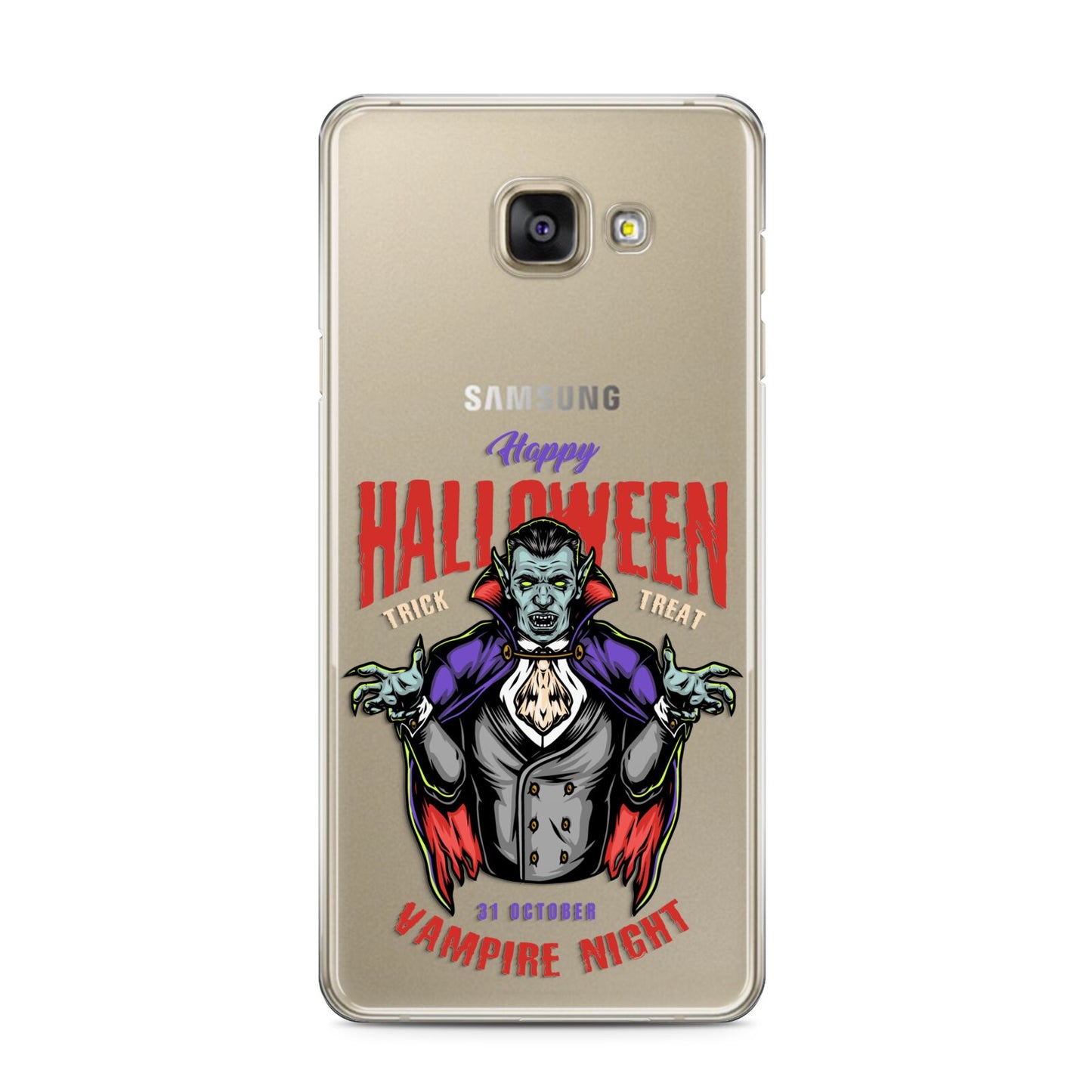 Vampire Night Samsung Galaxy A3 2016 Case on gold phone