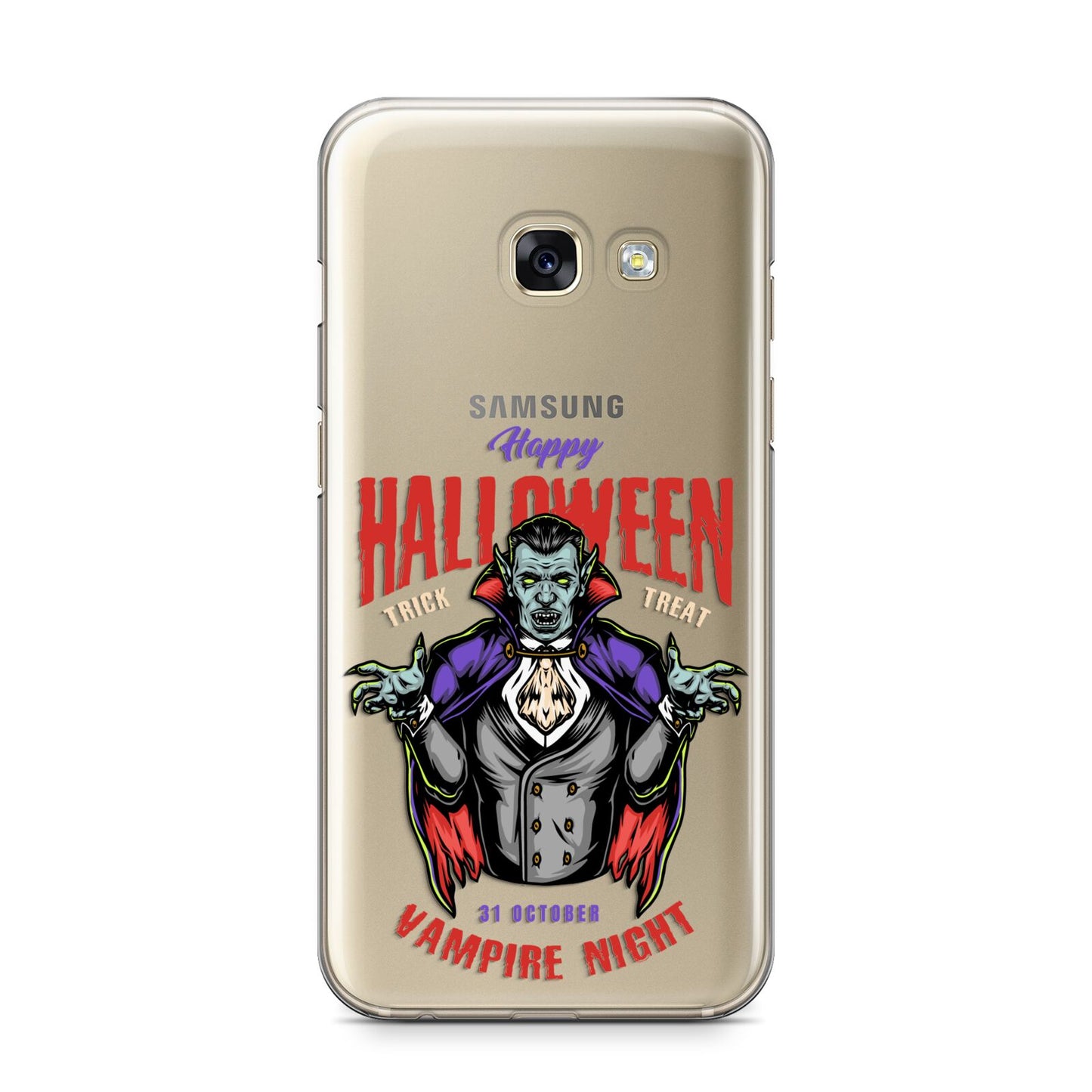 Vampire Night Samsung Galaxy A3 2017 Case on gold phone