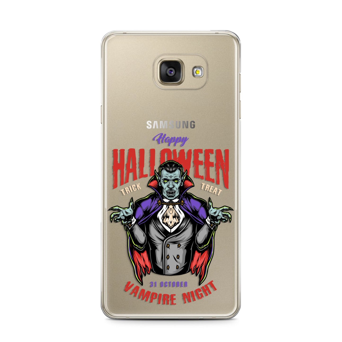Vampire Night Samsung Galaxy A7 2016 Case on gold phone
