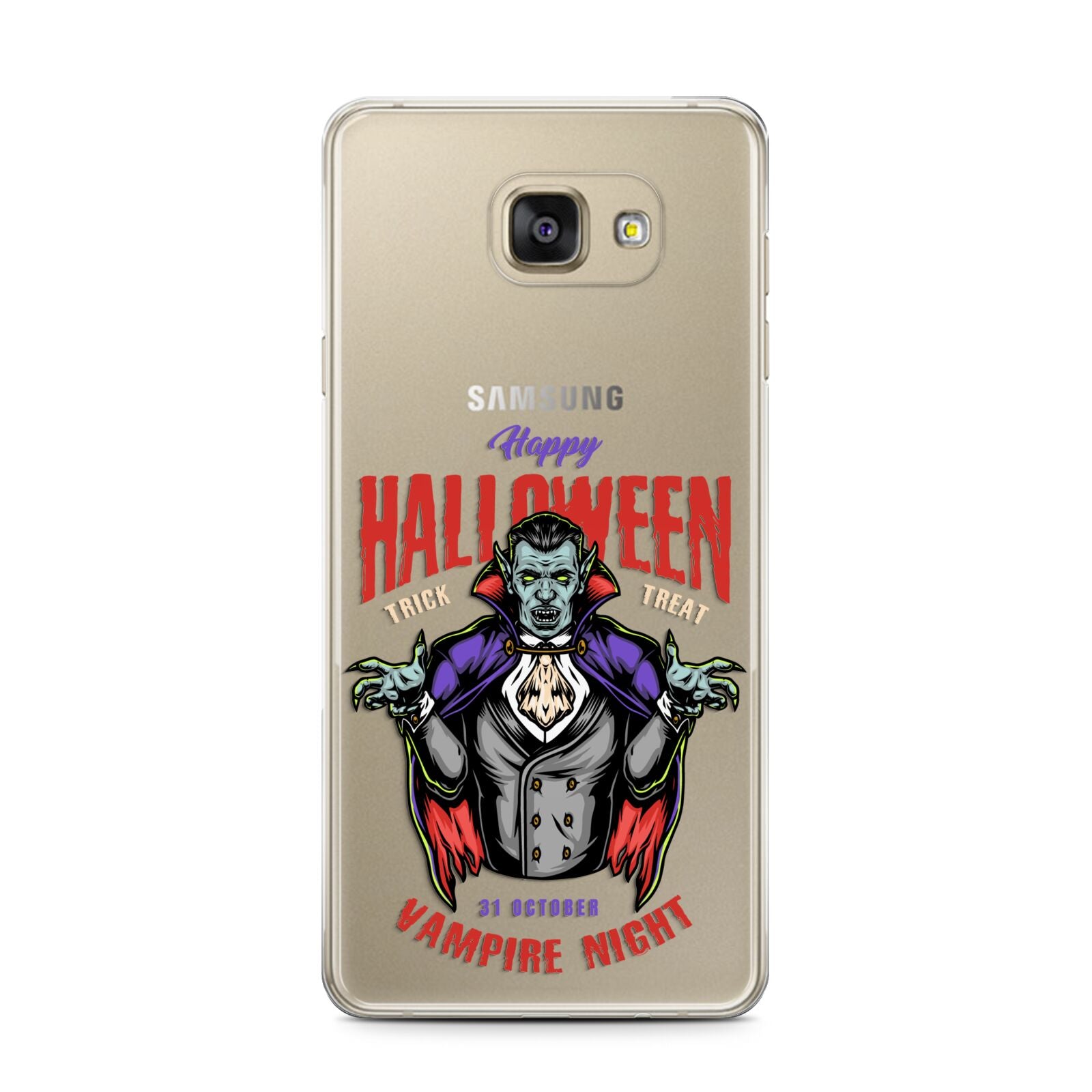 Vampire Night Samsung Galaxy A7 2016 Case on gold phone