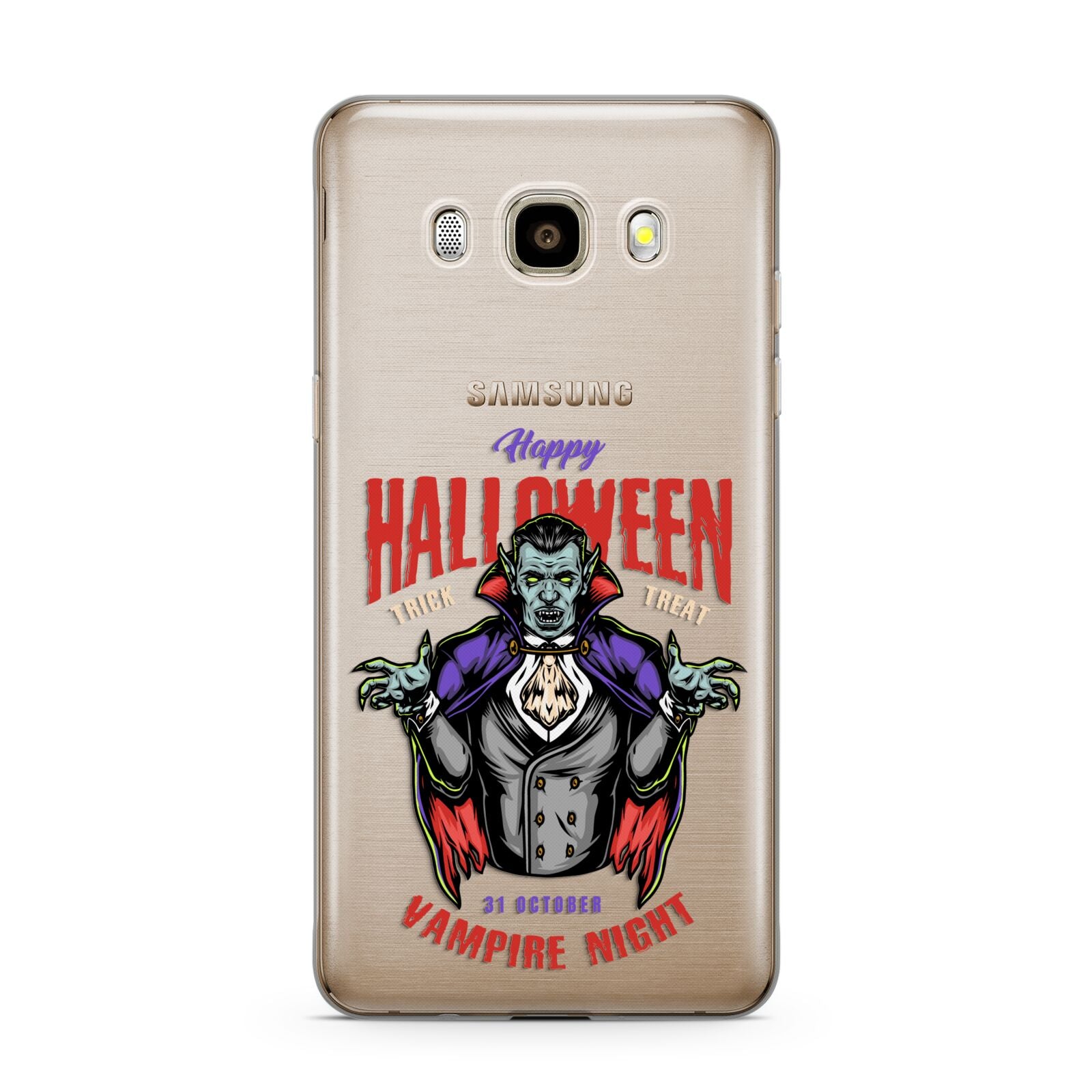 Vampire Night Samsung Galaxy J7 2016 Case on gold phone