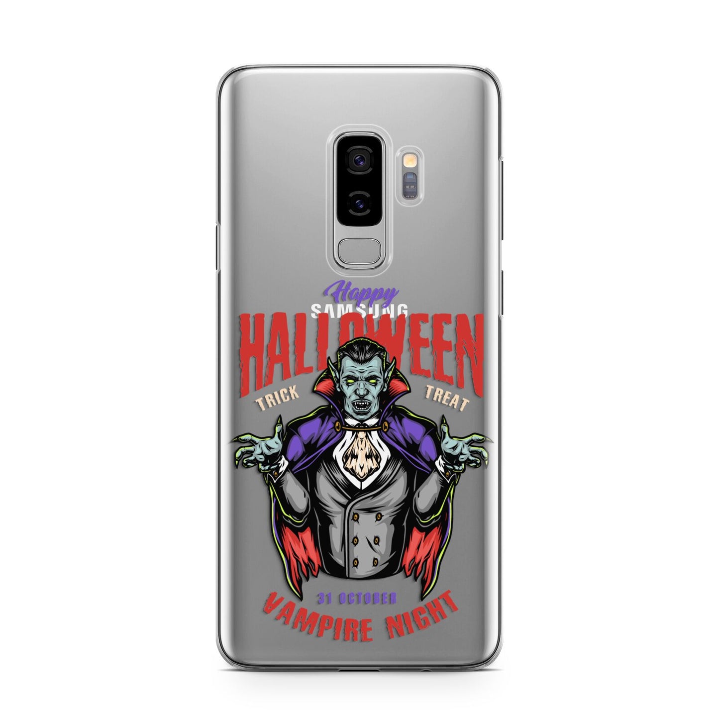 Vampire Night Samsung Galaxy S9 Plus Case on Silver phone