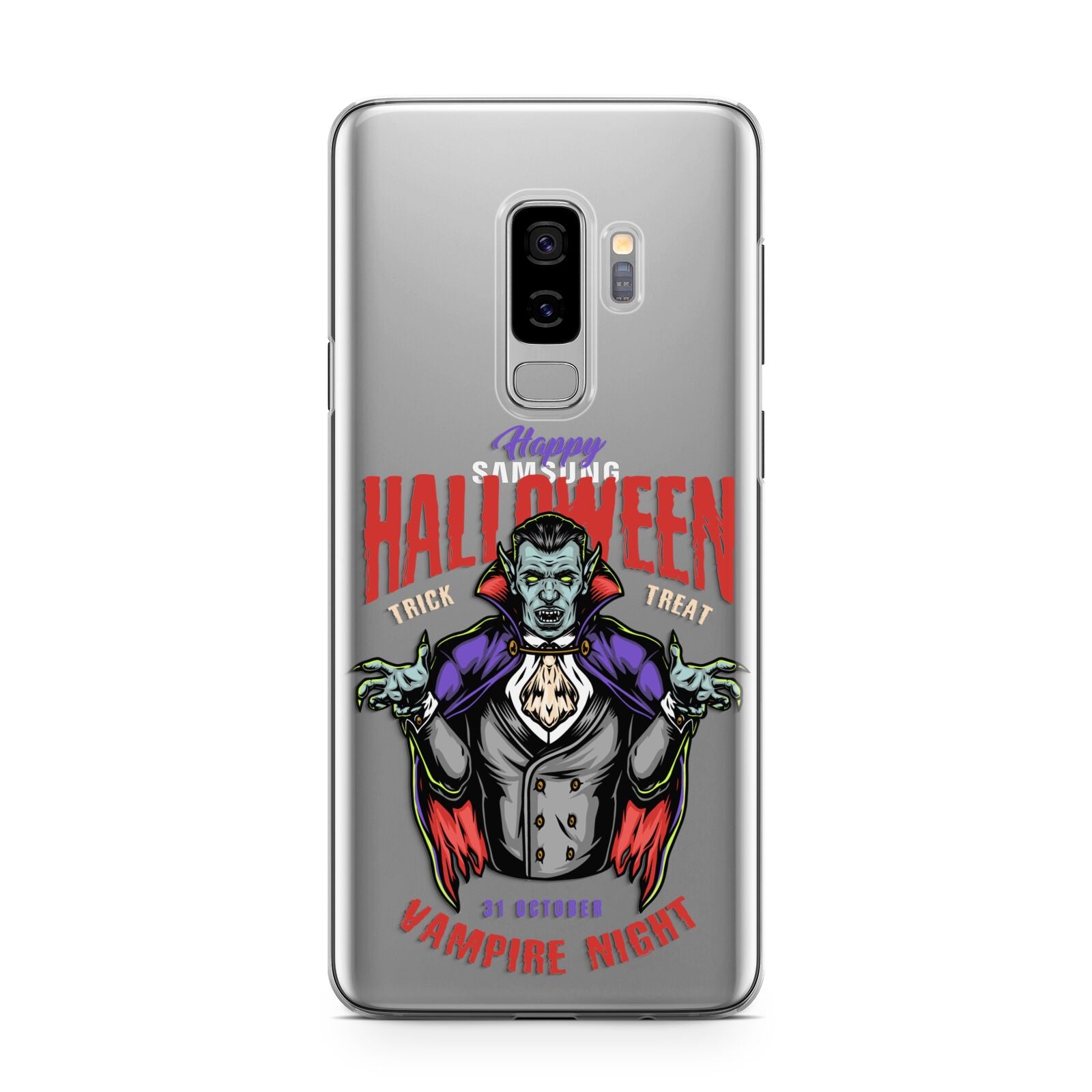 Vampire Night Samsung Galaxy S9 Plus Case on Silver phone