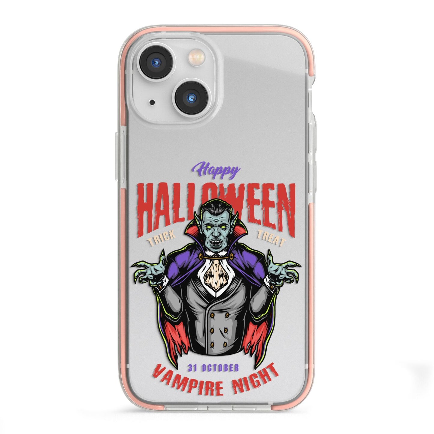Vampire Night iPhone 13 Mini TPU Impact Case with Pink Edges