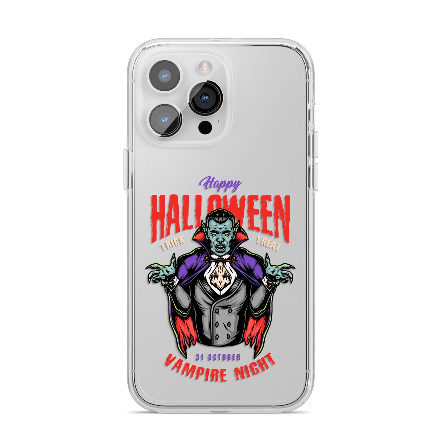 Vampire Night iPhone 14 Pro Max Clear Tough Case Silver