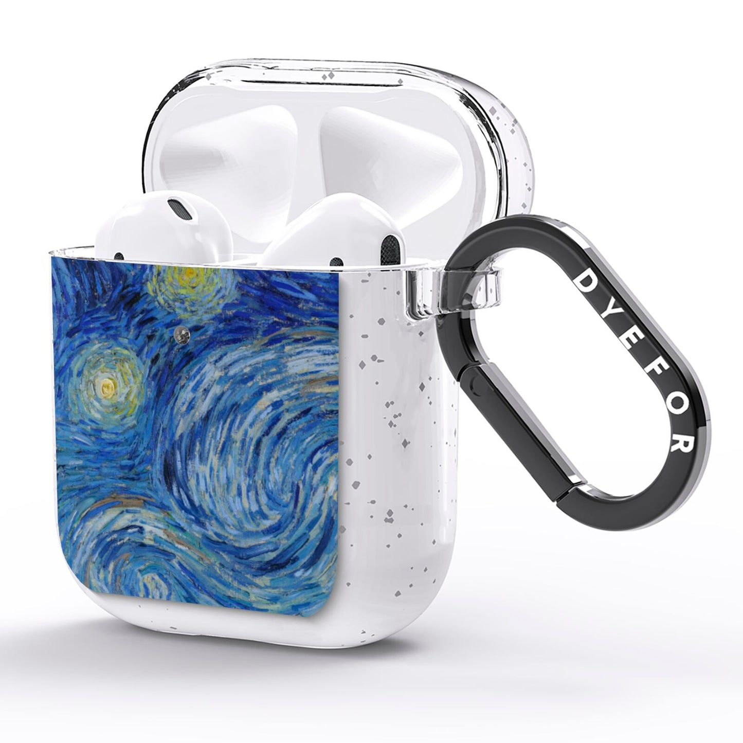 Van Gogh Starry Night AirPods Glitter Case Side Image