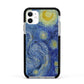 Van Gogh Starry Night Apple iPhone 11 in White with Black Impact Case