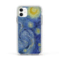Van Gogh Starry Night Apple iPhone 11 in White with White Impact Case