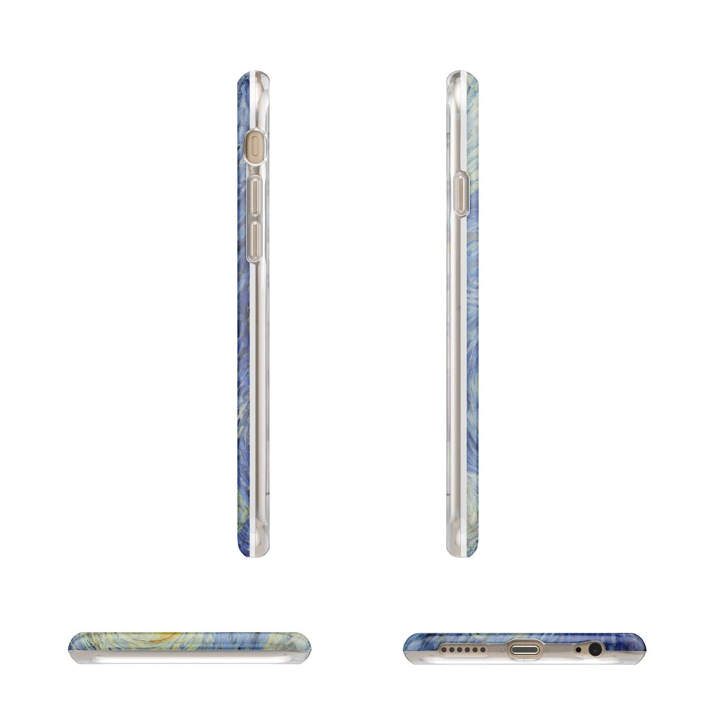 Van Gogh Starry Night Apple iPhone 6 3D Wrap Tough Case Alternative Image Angles