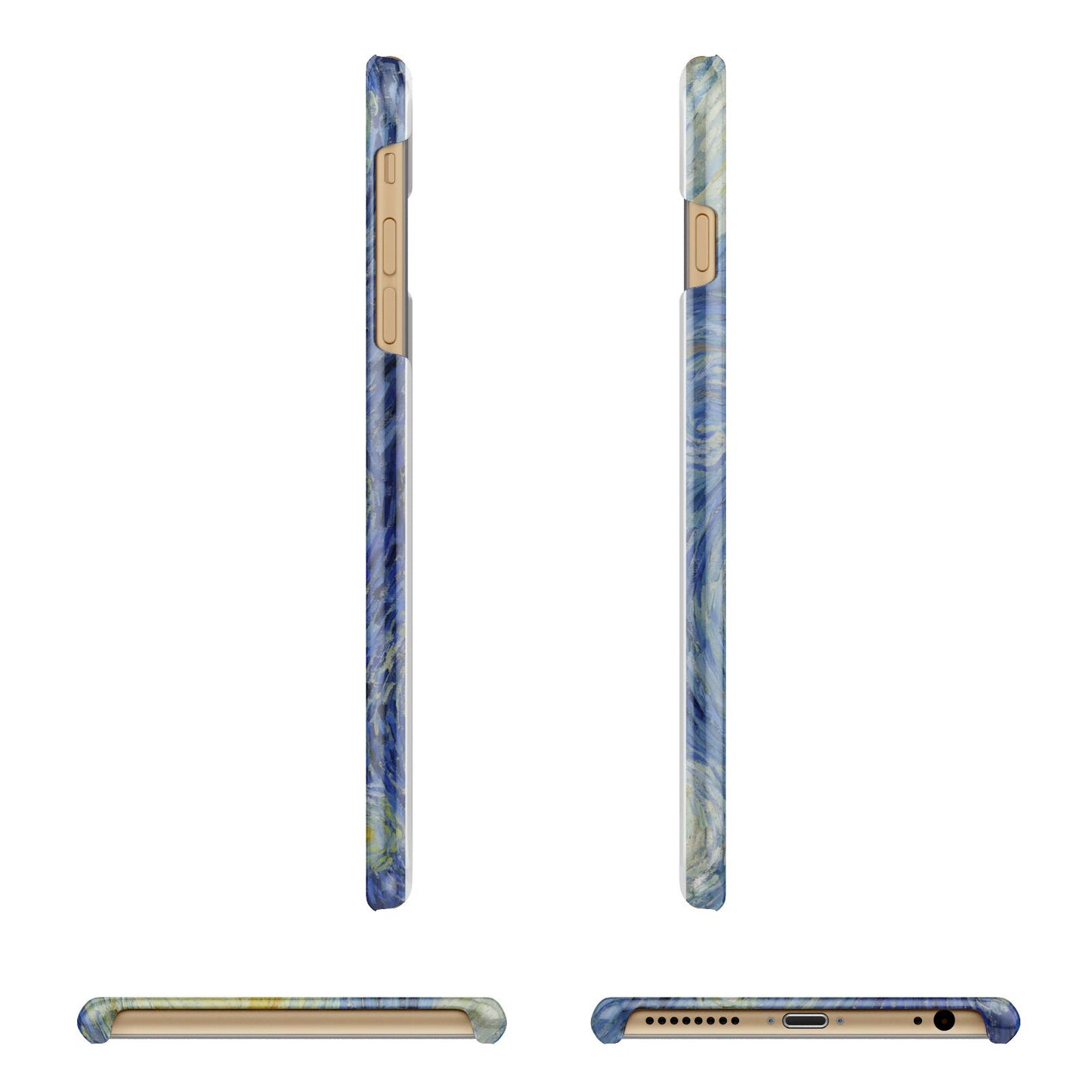 Van Gogh Starry Night Apple iPhone 6 Plus 3D Wrap Snap Case Angled Images