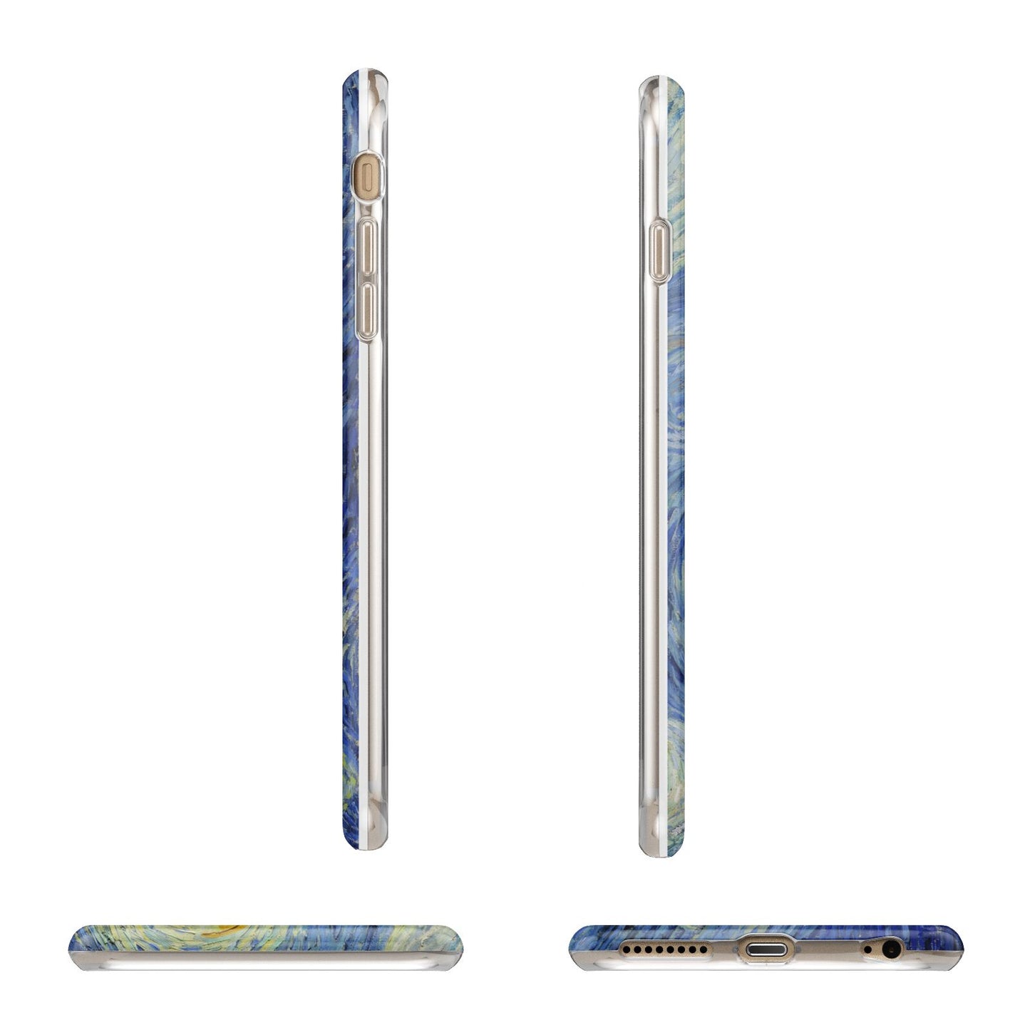 Van Gogh Starry Night Apple iPhone 6 Plus 3D Wrap Tough Case Alternative Image Angles