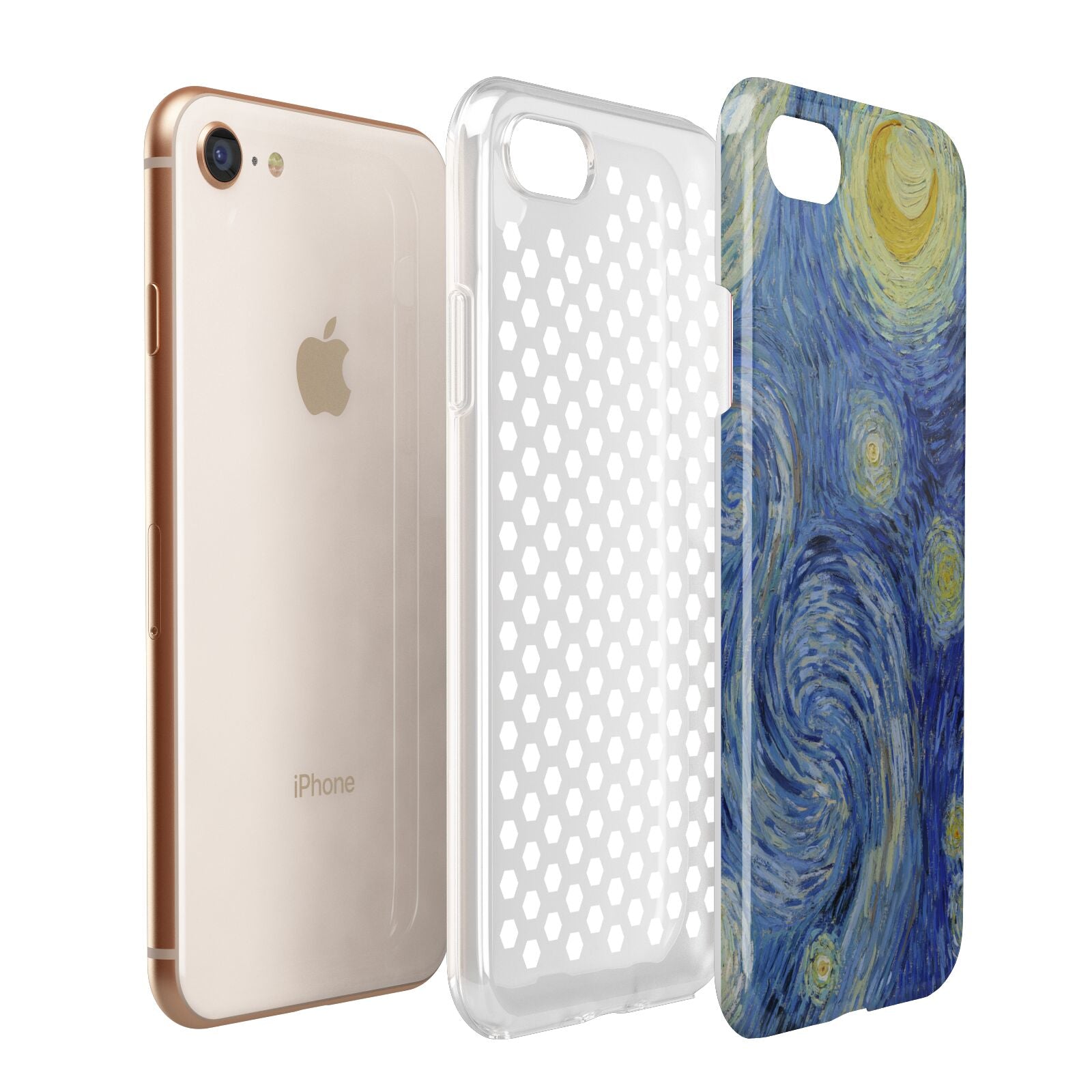 Van Gogh Starry Night Apple iPhone 7 8 3D Tough Case Expanded View